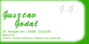 gusztav godal business card